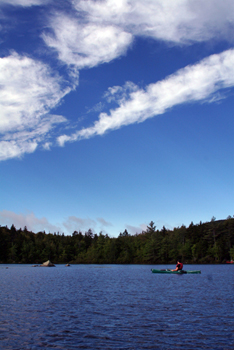 Kayaking on May Pond and Butterfield Pond, NH