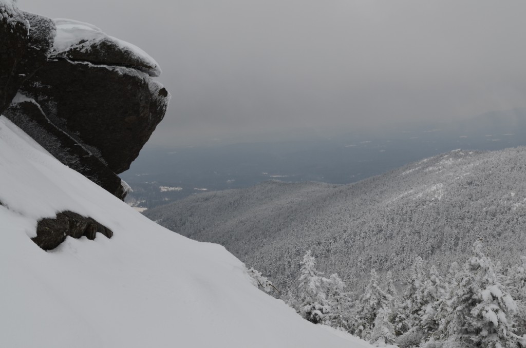 Looking down onto the North Ridge from the Pumpelly Trail. 02.26.13. Photo by Patrick Hummel.