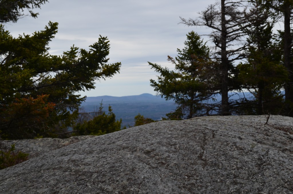 Mount Watatic in Masschusetts on the horizon in view from Emerson's Seat on Monadnock's Cliff Walk Trail. 04.18.13. Photo by Patrick Hummel.