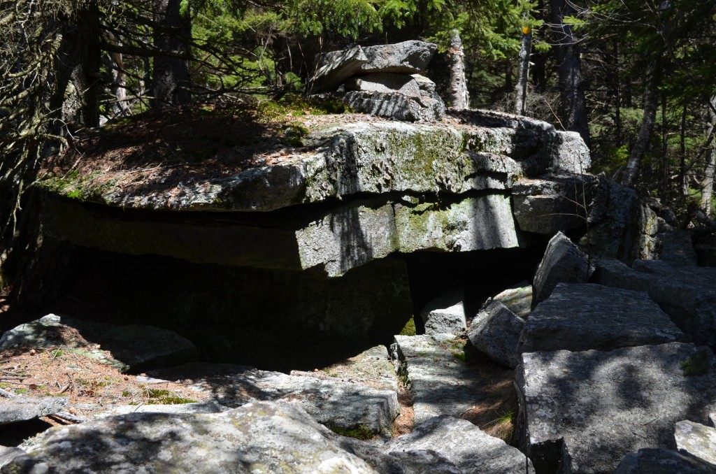 A cool rock formation off of Monadnock's Marian Trail. 04.24.13. Photo by Patrick Hummel.