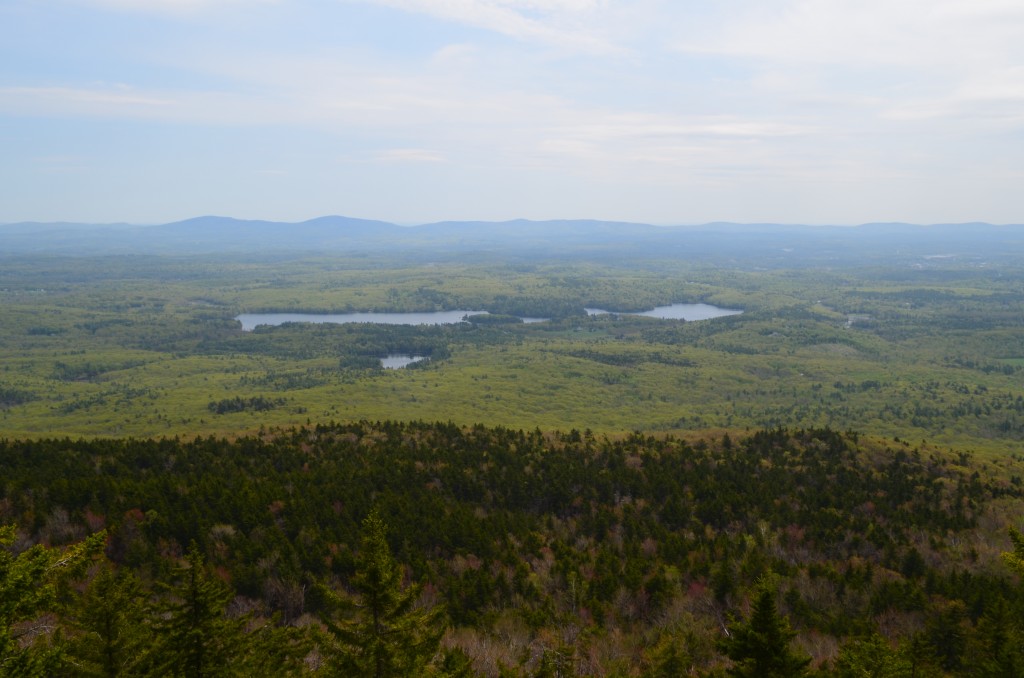 A view east off of the Cascade Link. Gilson Pond (closest) and Thorndike Pond (largest) in sight. 05.15.13. Photo by Patrick Hummel