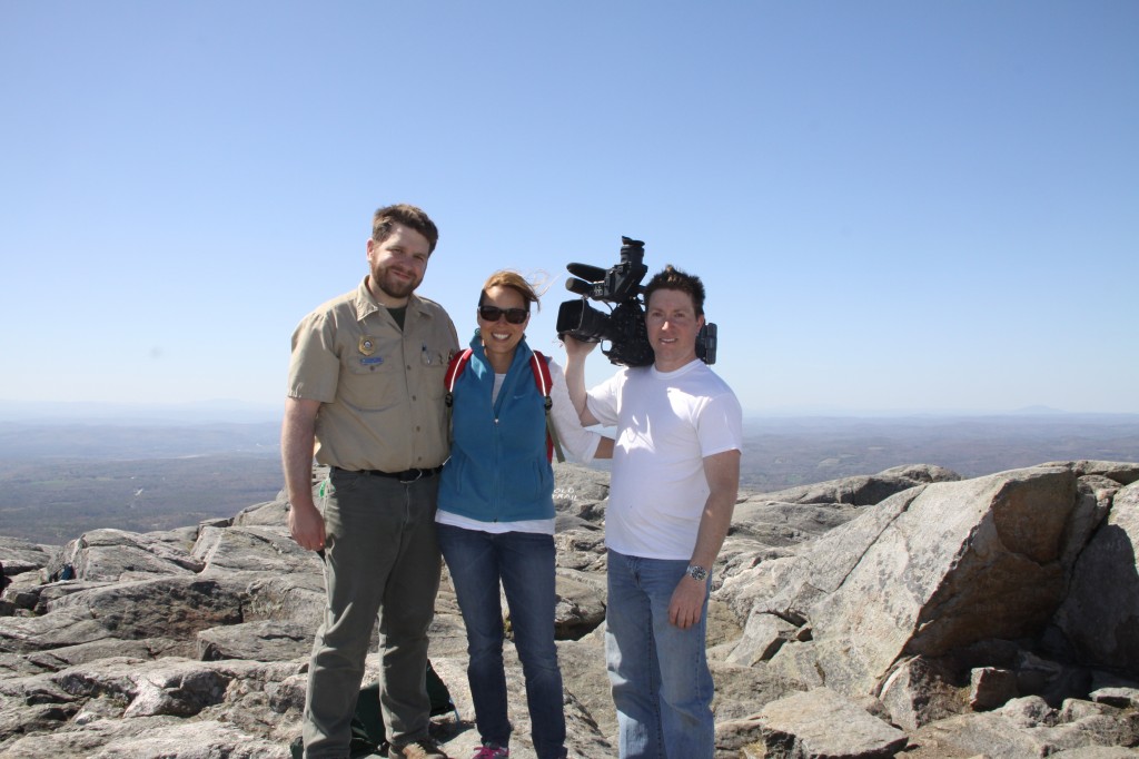 Patrick Hummel, Sarah Cody, and Scott Vargas on the summit of Monadnock. 05.06.13. Photo courtesy of Sarah Cody.