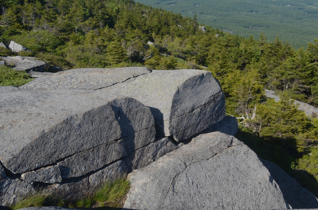 This rock, resembling a disgruntled cartoon frog, is on Monadnock's southeastern slopes. 06.19.13. Photo by Patrick Hummel.