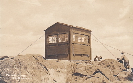 The "Pill Box" or "Tip Top House" was built on Monadnock's Summit in 1912. 