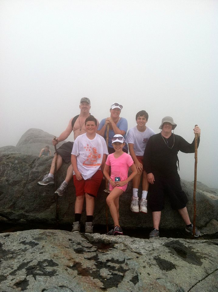 June 30: Here is our Monadnock summit photo that "Ranger John" was nice enough to take for us. What a great day we had. Photo courtesy of Dan Mathis. 