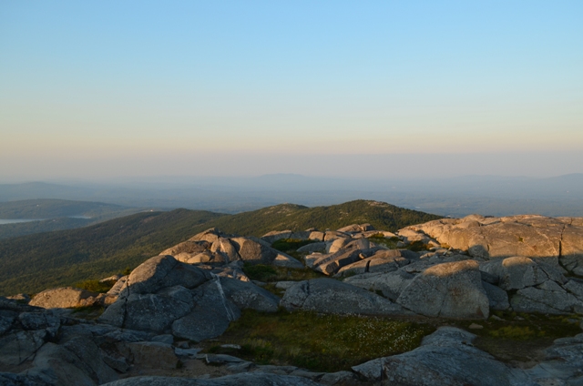 The North Ridge, which the Pumpelly Trail follows, as seen from the summit. 08.21.13. Photo by Patrick Hummel