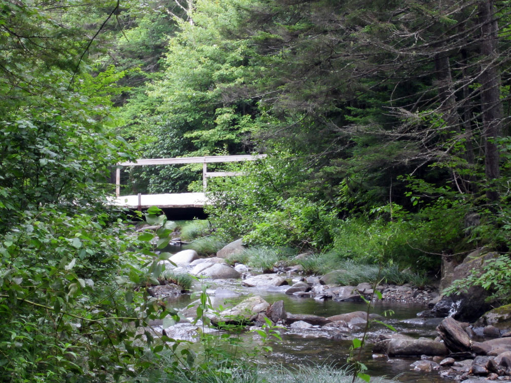 View from the trail of the second bridge