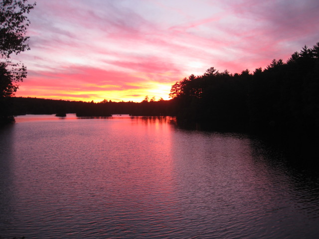 Sunset over Pawtuckaway Lake