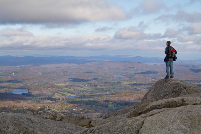 Enjoying the view from the Monadnock summit