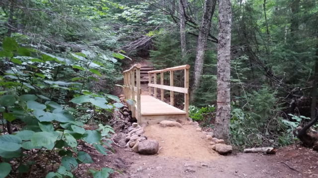 The completed approach to the bridge