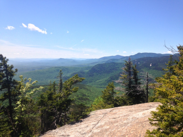 Another grand sight from atop Mt. Chocorua. Blue skies and mountains as far as the eye can see, until finally the mountains block further sight.